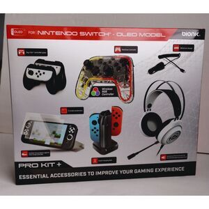 New Bionik Nintendo Switch Bundle Kit OLED Models Pro Kit+ Essential Accessories